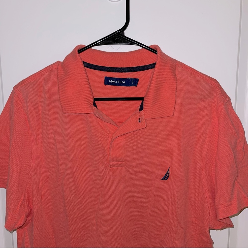 NAUTICA salmon pink polo